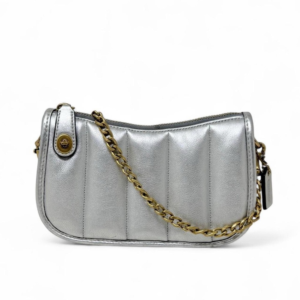 Coach Metallic Silver Swinger 20